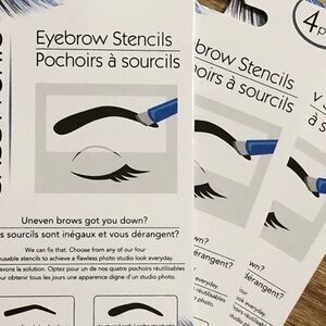16 eyebrow stencil kit for 4 arches - structured, soft, full & curved arches new